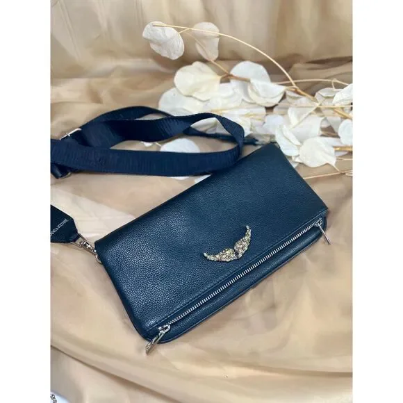 Zadig & Voltaire Rock Clutch Black Leather - Picture 1 of 13